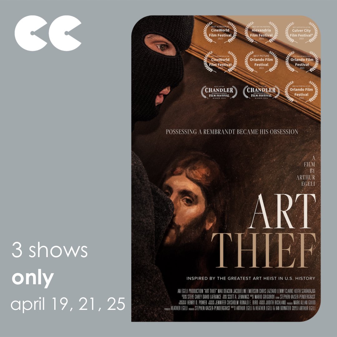 By popular demand we have added three additional screenings!  *The award winning “Art Thief” screening on Friday will be followed by a discussion with Producer Mark Guiod. After stealing a painting from a local museum, a passionate-but-untalented artist is thrust into the midst