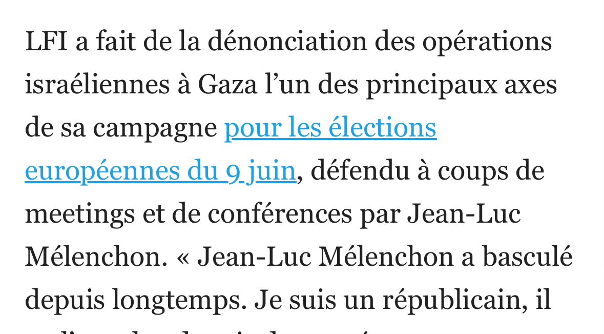 Décider d'axer une campagne électorale franco-européenne sur une guerre à des milliers de kilomètres, c'est clairement vouloir ne servir qu'une partie des Français et s'assoir sur les questions réellement importantes pour la France. C'est de l'islamo-gauchisme à l'état pur.