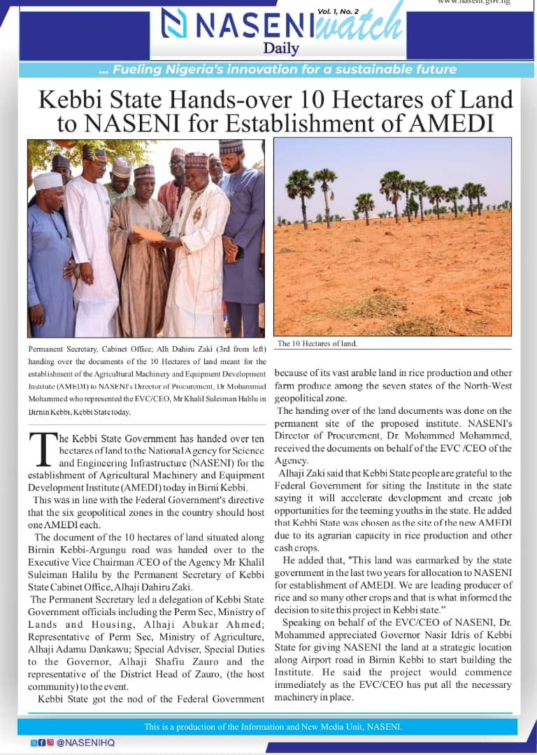 Engineering Materials Development Institute-NASENI (@emdiakure) on Twitter photo 
