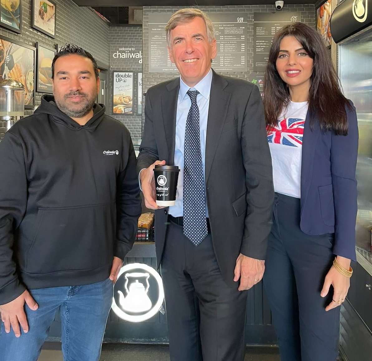 Chaiiwala of London's success in 🇨🇦continues! Uniting us across the pond with our ❤️ for a good cup of chai ☕ Lovely to visit them in Mississauga with Minister @DavidRutley recently 🫶 They will open a branch in Brampton soon. See you there! @patrickbrownont @chaiiwala