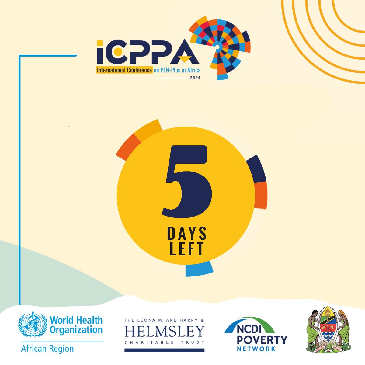 🚨 Only 5 days left until #ICPPA2024! 🗓️ Join us from April 23-25 to learn, engage, and gain meaningful insights on how #PENPlus is revolutionizing care and management of #NCDs in Africa. Register now ⬇️ who.zoom.us/meeting/regist… #EndingDiseaseInAfrica