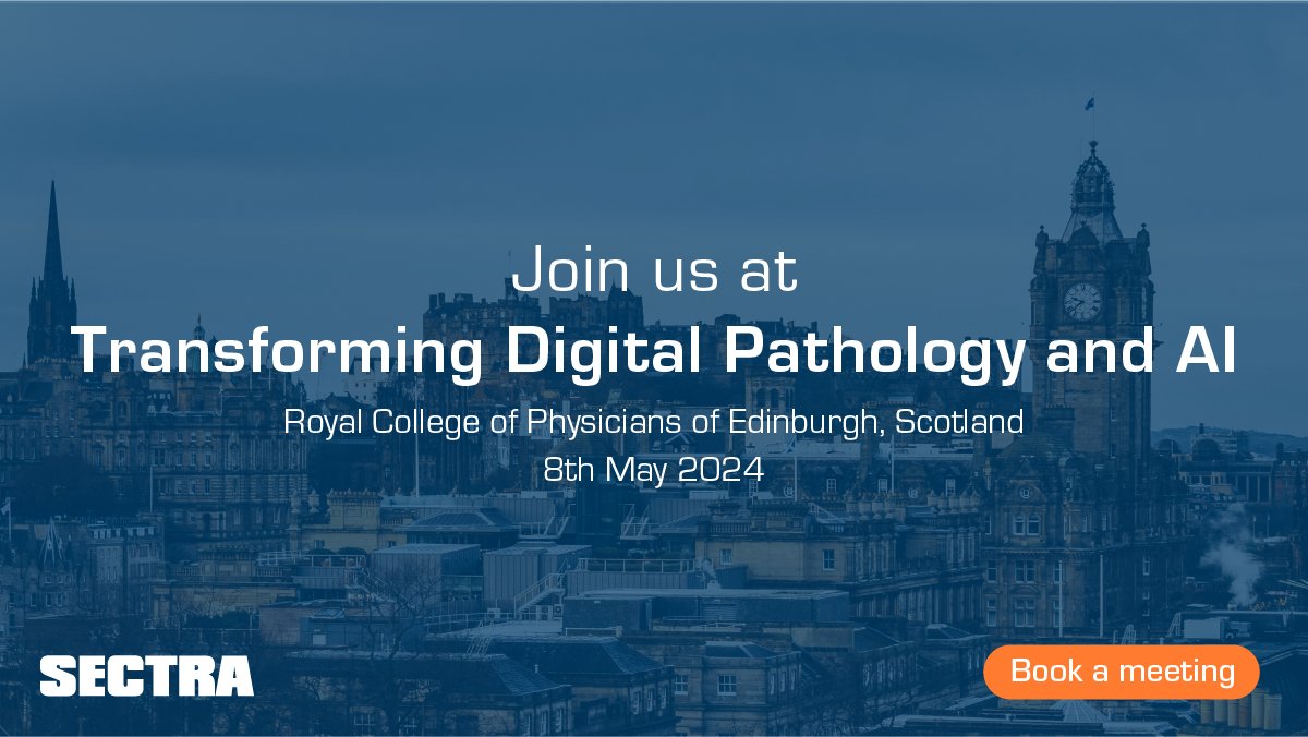 Join us at the Transforming Digital Pathology & AI Conference in Edinburgh, Scotland, on May 8th where we will showcase our comprehensive #digitalpathology solution. Make sure to secure your spot! You can book your demo here: medical.sectra.com/event/transfor… #PathTwitter #AI