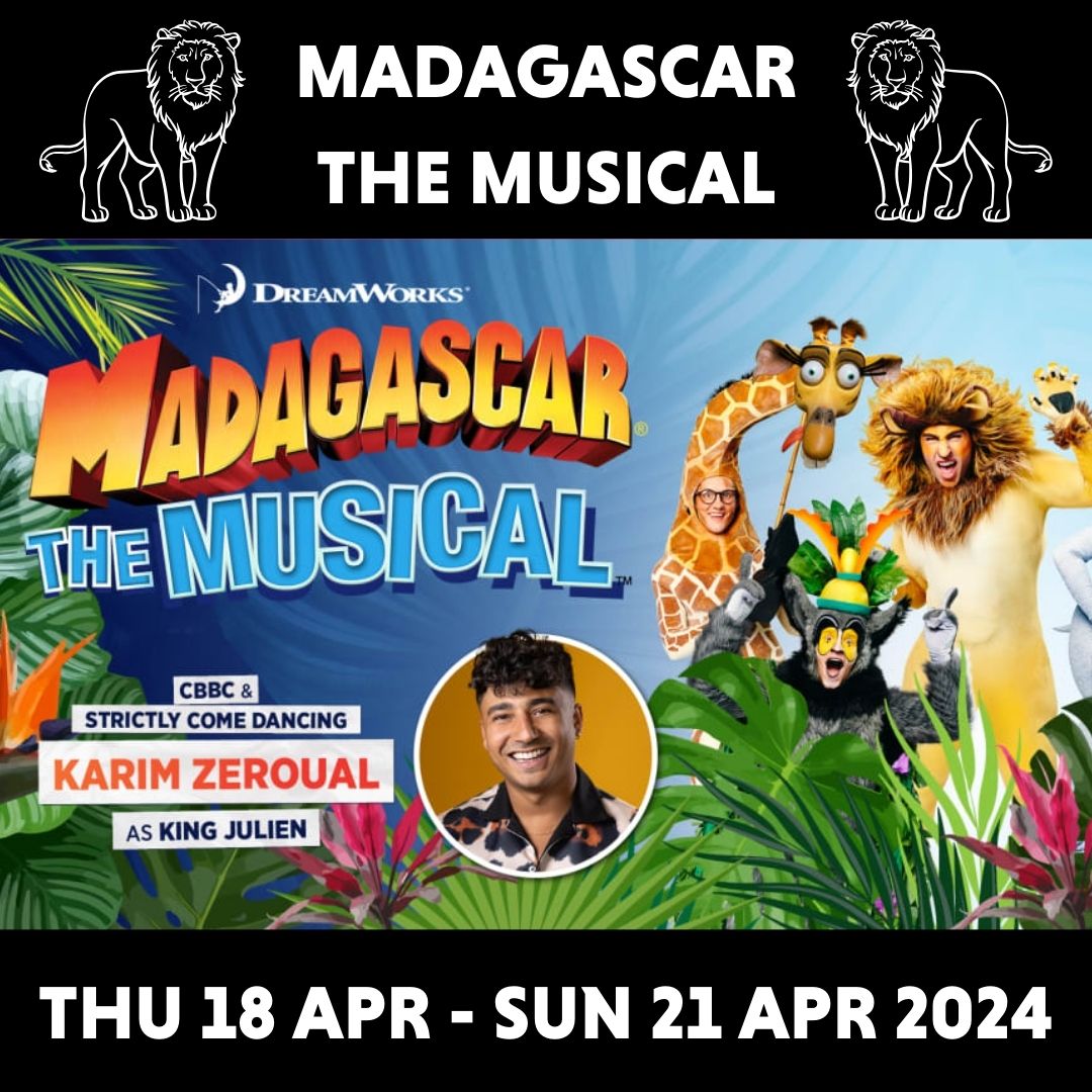 ✨OPENS TONIGHT✨ Move it, Move it! Madagascar The Musical arrives at New Theatre Oxford today. Join King Julien & friends as they bound onto stage in the musical adventure of a lifetime. Limited availability!🦁 🎟️ atgtix.co/441g8Hb 📅 Thu 18 Apr - Sun 21 Apr 2024