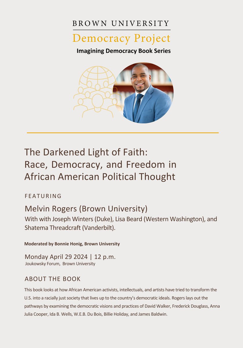 I am very much looking forward to this discussion of my book on April 29. If you are around, join the conversation. @PrincetonUPress @BrownUniversity @ppe_center @JRWinters77