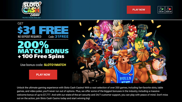 SlotoCash Casino - $31 Free Chip
SlotoCash Casino is an online casino that offers a wide variety of games, including over 200 slot games, table games, video poker.
shorturl.at/mvwx9?748po
#SlotoCash #OnlineCasino #FreeChip