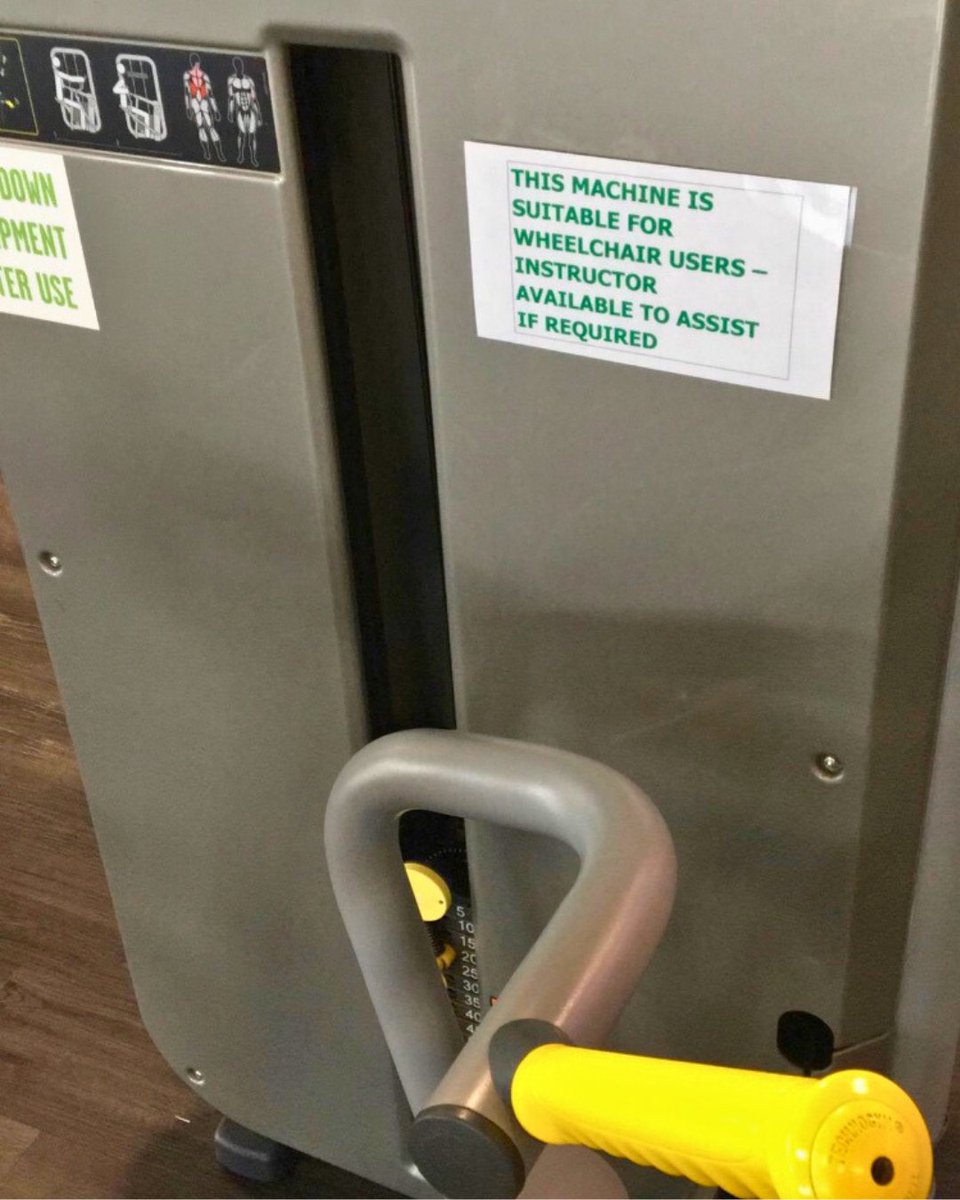 Great news! #CopthallGym is all about making sure their gym is open to everyone! We've been working with them to highlight their wheelchair-accessible equipment with new stickers on each machine This is just the first step to make their gym even more #accessible @Barnet_Better