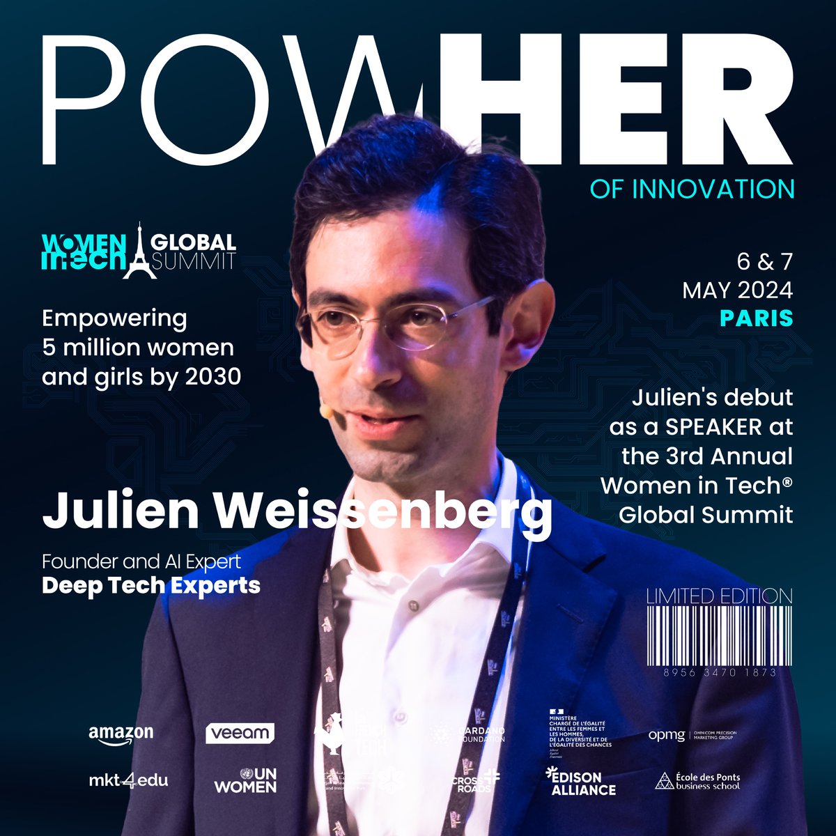 🎉Join us at the Women in Tech® Global Summit, where we’ll be unpacking and admiring the PowHER of Innovation as this year’s theme!💃🔥🔥 Meet our speaker Julien Weissenberg, Founder and AI Expert at Deep Tech Experts. Link: lnkd.in/dJrvNNJu #WITGS24 #PowHER