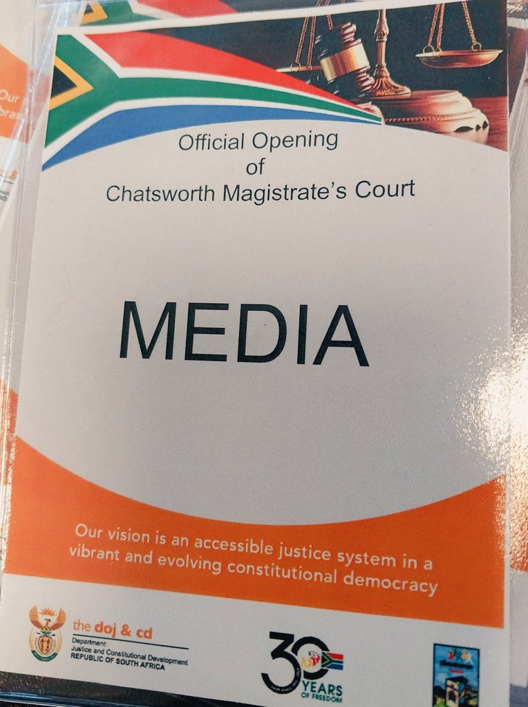 Final preparations currently underway for the official opening of Chatsworth Magistrate's Court.
#chatsworthopening 
#FreedomMonth2024