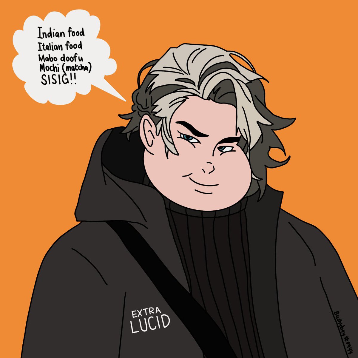 <a href="/KYLEN_OUT/">Kyle Lenout</a> when he talks about his favorite food in snail chat🤣🍡

Extra Lucid guy right here😭🤣 Fan art #9!🎨