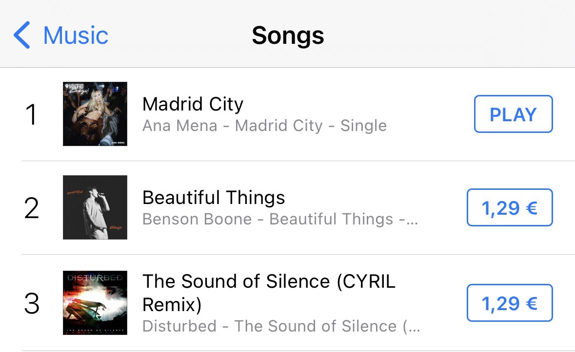 Almost 7 months after its release, 'Madrid City' by @AnaMenaMusic returns to the #1 spot on iTunes Spain.