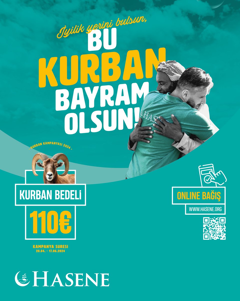 2024 Kurban Kampanyamız "İyilik Yerini Bulsun, Bu Kurban Bayram Olsun" temasıyla başlamıştır. 
Hayırlı Olsun.
#Kurban2024 #Qurban2024