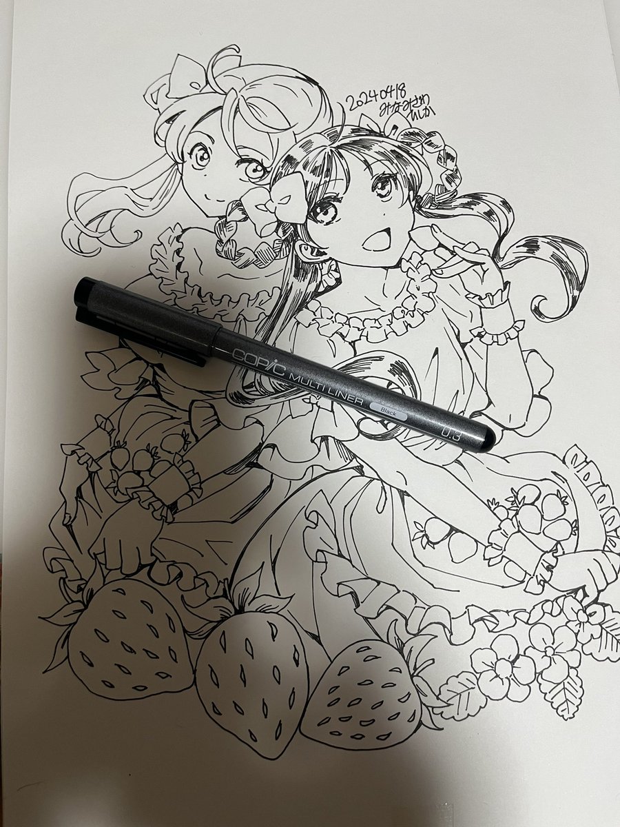 絵日記のようなもの描きました。線画に時間使っちゃったので色は明日塗ります
#マジックスター学院 