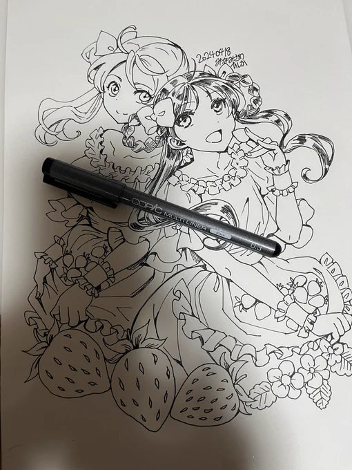 絵日記のようなもの描きました。線画に時間使っちゃったので色は明日塗ります
#マジックスター学院 