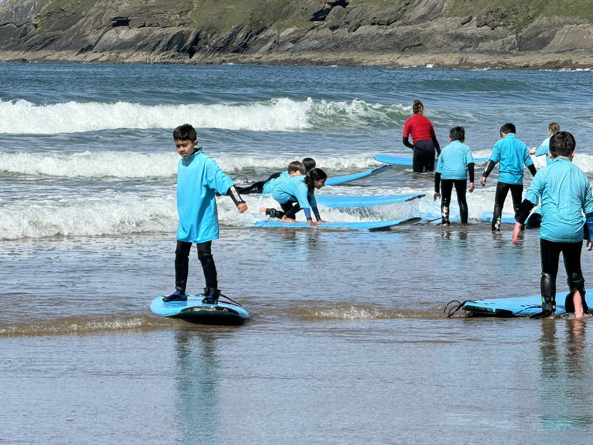 BrookfieldSM3's tweet photo. Blue skies, epic waves, huge smiles and a few tumbles - a day they won't forget! 
#BFDevon24 #WeAreLEO https://t.co/D5dANMWi6H