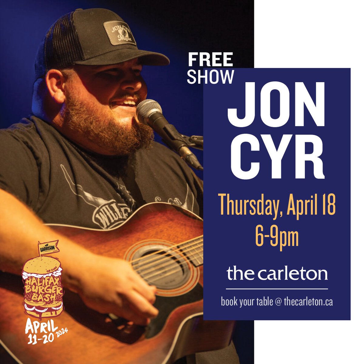 Tonight Halifax! Join us for supper and music by the very talented Jon Cyr. We open at 5pm. Best to make a reservation by emailing: reservations@thecarleton.ca #joncyr #liveatthecarleton #downtownhalifax