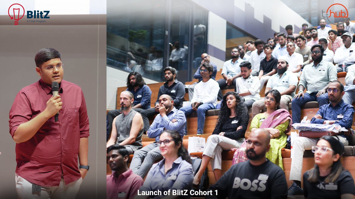 THubHyd's tweet image. T-Hub unveils a new chapter in innovation with BlitZ, a 45-day program for #entrepreneurs, students, and working professionals to turn their ideas into #prototypes.

From a pool of 686 applicants, 24 dynamic individuals with a startup idea were chosen to be a part of the program.