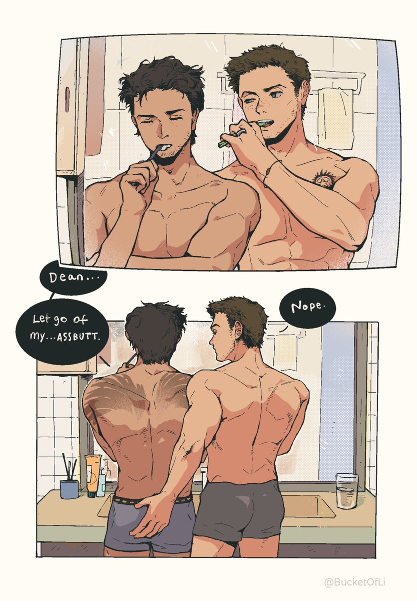 Idjits… #destiel #destielfanart #deancas