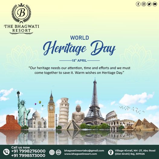 Let us take responsibility for protecting and cherishing our cultural and natural heritage sites.
.
#thebhagwatiresort #bhagwatiresort #UnforgettableMemories #resortinmountabu #vacation #resort #luxurytravel #WorldHeritageDay #HeritageProtection #WorldHeritageSites