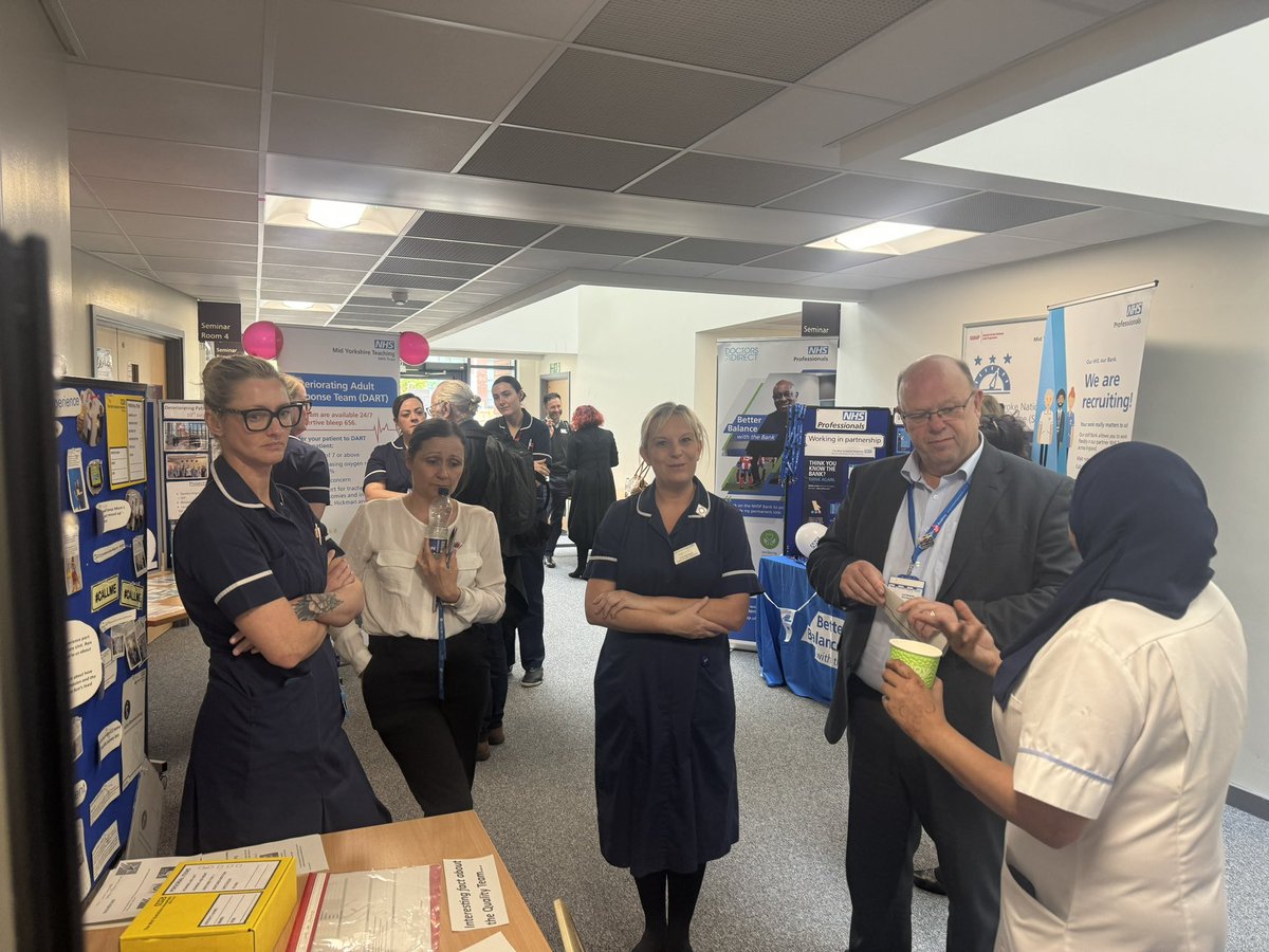 Our Quality team speaking to @MY_LenRichards about the work We are doing to help the @MidYorkshireNHS journey to outstanding.