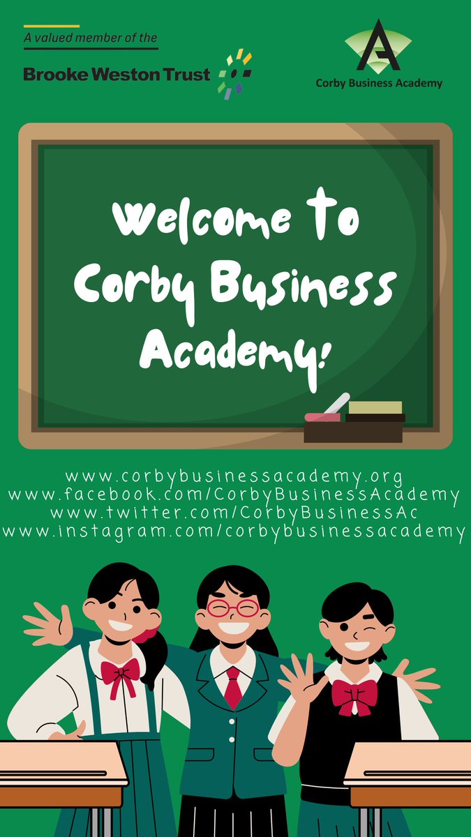Welcome to our new Year 6 students, parents and carers. Please be aware that the initial welcome letter was sent to mainstream parents and carers yesterday so please check your junk or spam inboxes. corbybusinessacademy.org/page/?title=Ye… #BeTheDifference #CommitBelieveAchieve @BWTrust