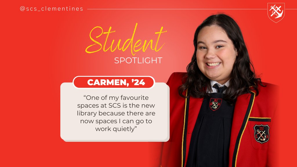 Student Ambassador, Carmen '24 took us on a tour and showed her favourite parts of SCS including LINCwell (along with LINCwell's mascot, LINColn), the new cafeteria and library. Thank you Carmen for all of your hard work and enthusiasm!