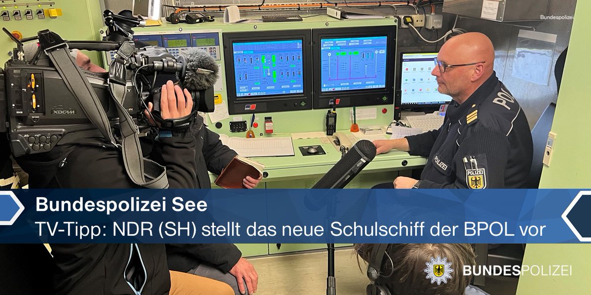 #TVTipp für heute Abend:

Gestern legte das erste Mal das neue Schulschiff der #Bundespolizei ab. Verschiedene Trainingsszenarien und motivierte Auszubildende wurden dabei von einem Kamerateam begleitet. 

📺  Heute ab 19:30 Uhr im TV auf @ndr #SH im Schleswig-Holstein Magazin