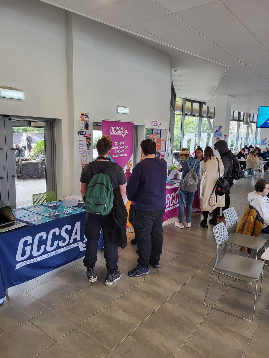 We were busy at Langside yesterday. Pop along today at Anniesland and we can support you to vote in our elections! 😁 #GCCSAelections24 #YourSay