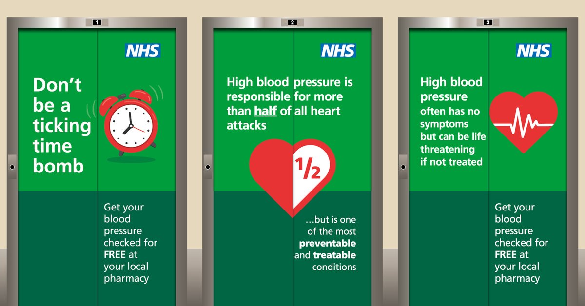 High impact, lift door graphics, look fantastic and gets your message seen by thousands of people in a cost effective way. 

These vinyls were produced for @NHSDDICB as part of their recent 'Blood Pressure Check' campaign ❤️
#wearenhscreative 

#bloodpressure #campaign #derby