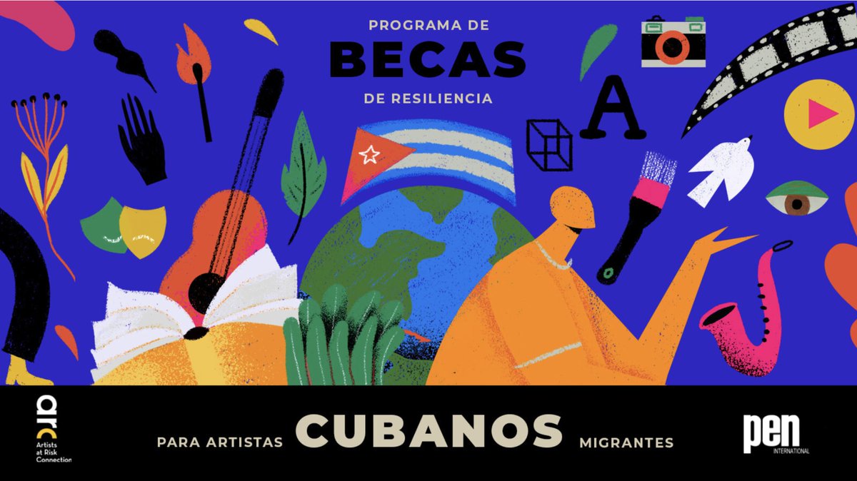 📣Atención artistas cubanos migrantes! @AtRiskArtists y @pen_int lanzan la segunda edición del Programa de Becas de Resiliencia para Artistas Cubanos Migrantes. Los becados recibirán una beca de resiliencia, recursos virtuales y mucho más! Para más info: bit.ly/ARCprograma