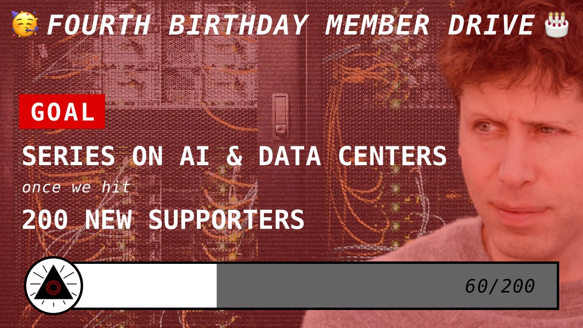 Tech Won’t Save Us is turning four years old — and we need your help to make a new series! What’s the material impact of the AI hype? Do we really need all these massive data centers? Who is fighting back? Become a supporter to help us make it: patreon.com/techwontsaveus