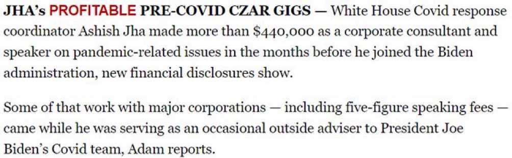 He got paid to coerce repeat mass infections for the economy Sabina.