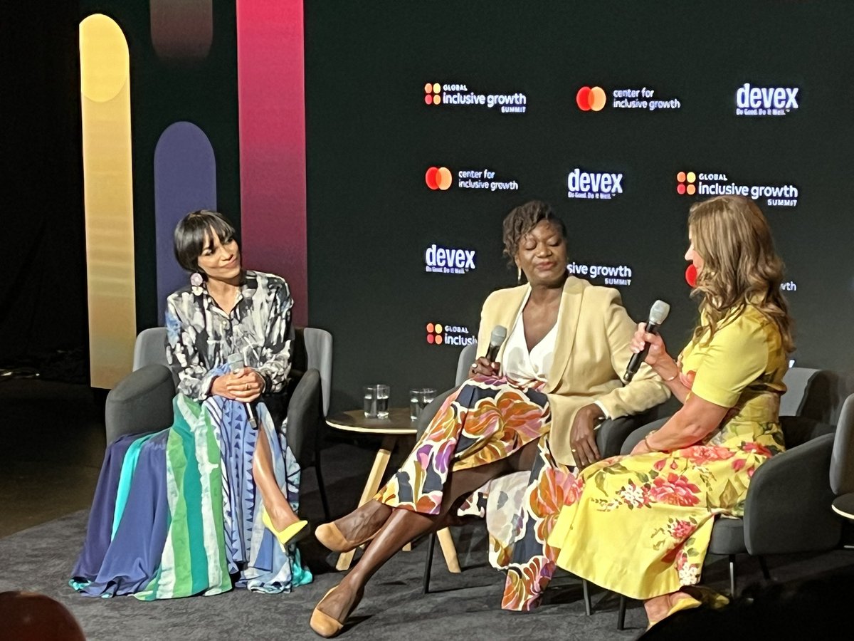 @rosariodawson says we’re leaving $6 trillion on the table by not investing in women during talk w/ @melindagates and Fatoumata Ba at @MastercardFdn @devex Global Inclusive Growth Summit in DC