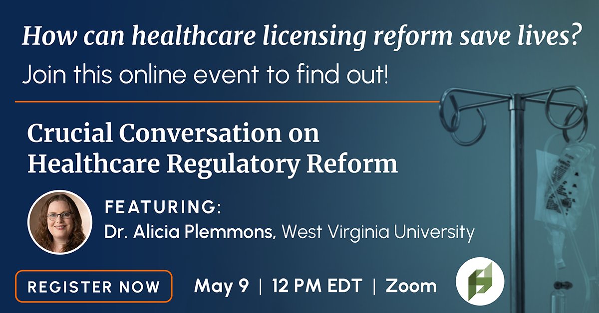 Licensing barriers are standing between real people & the medical care they desperately need. Join Dr. @Alicia_Plemmons of the @KneeCenter_WVU for a Crucial Conversation on Healthcare Regulatory Reform to hear how policy changes save lives. Register now! theihs.org/donate/events/…