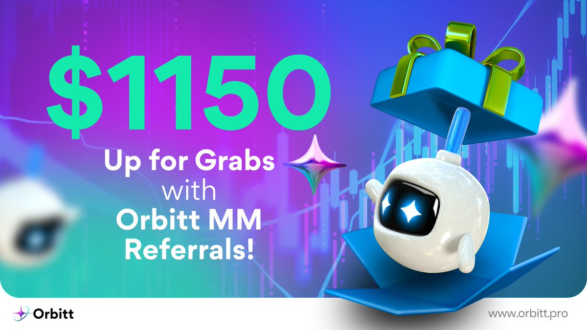 💰$1150 Up for Grabs with Orbitt MM Referrals! 💰

Get to know Orbitt MM and earn big rewards! 
With our Solana Volume Boosting Telegram Bot, you can easily earn hundreds of dollars a day. Now, refer your friends to Orbitt MM and  win cash prizes:
🥇 1st Prize: $500
🥈 2nd Prize: