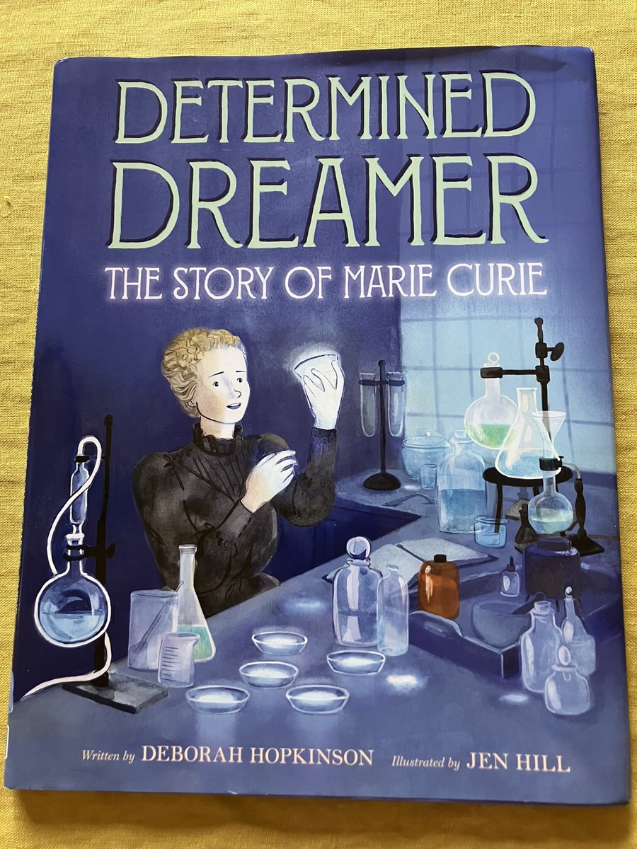 Finally! A new biography to introduce budding scientists to the fascinating Marie Curie. Highly recommend. 🧪 @Deborahopkinson @jenhillustrator @HarperChildrens #bookposse