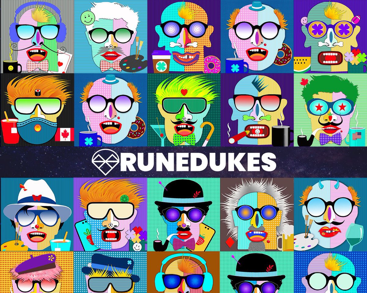 Another integrated graphic token NFT, like Bitcoin Wizard, has arrived. @RuneDukes It is an OG Bitcoin project incubated by Funs.ai. They have been doing creator platform, high-yield alpha, popular space and newsletter. They will launch a 10K collection of
