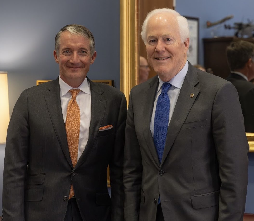 Discussed <a href="/UTAustin/">UT Austin</a>’s work to advance Texas’ leadership in semiconductor manufacturing, support global scientific advancement, and spread American values around the globe with President <a href="/JCHartzell/">Jay Hartzell</a>. #HookEm