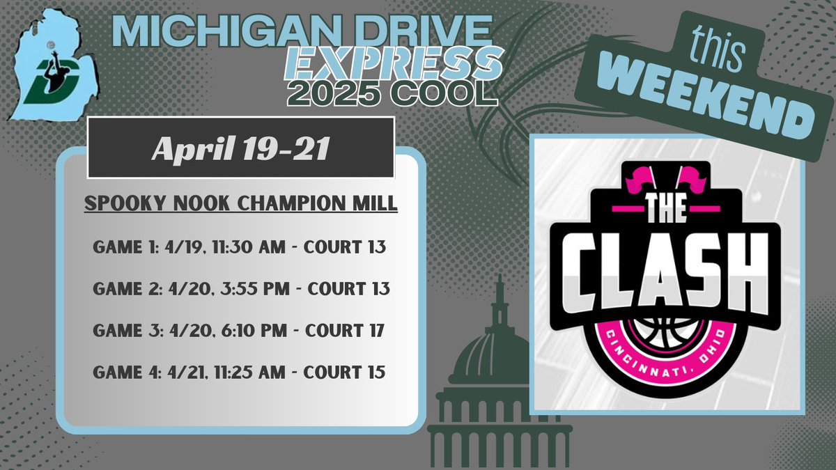 Our schedule for The Clash this weekend!