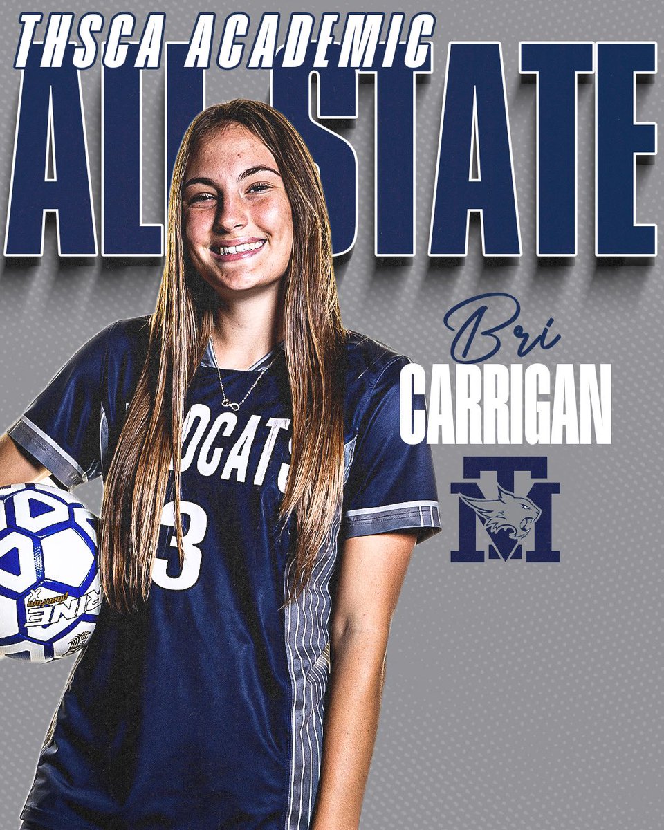 Congratulations to Bri Carrigan for being named to THSCA’s Academic All-State 2nd Team!!