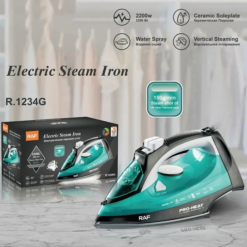 Top On Sale Product Recommendations!;2200W Steam Iron for Clothes with Rapid Even Heat Scratch Resistant Stainless Steel Sole Plate, True Position Axial Aligned;Original price: USD 55.16;Now price: USD 25.93;Click&Buy: s.click.aliexpress.com/e/_ol8mJ46