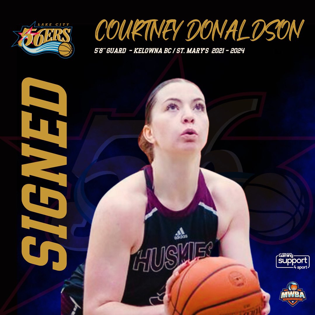 Lake City 56ers (@lakecity56ers) on Twitter photo We are happy to welcome Courtney Donaldson for the 2024 season! Courtney played for <a href="/SMUHuskies/">Saint Mary’s Huskies</a> finishing as the 7th leading scorer, 2nd in 3pt shooting, & 5th in FT% (82.8%). Courtney was named an AUS All Star for the ‘23-24 season. <a href="/support4sport/">Support4Sport</a> #bringthegameacrossthebridges We are happy to welcome Courtney Donaldson for the 2024 season! Courtney played for <a href="/SMUHuskies/">Saint Mary’s Huskies</a> finishing as the 7th leading scorer, 2nd in 3pt shooting, & 5th in FT% (82.8%). Courtney was named an AUS All Star for the ‘23-24 season. <a href="/support4sport/">Support4Sport</a> #bringthegameacrossthebridges