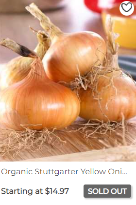 Gardeners: Caveat emptor

Tasc onion bulbs.
250g

Local Canadian Tire: $3.99
Local Walmart: $4.47
Local Rona: $4.99
On-line from Tasc: $14.97 (if available)

This is the only purchase we make annually.
Everything else grown is seed from previous harvest.
#ygk #GrowYourOwnFood