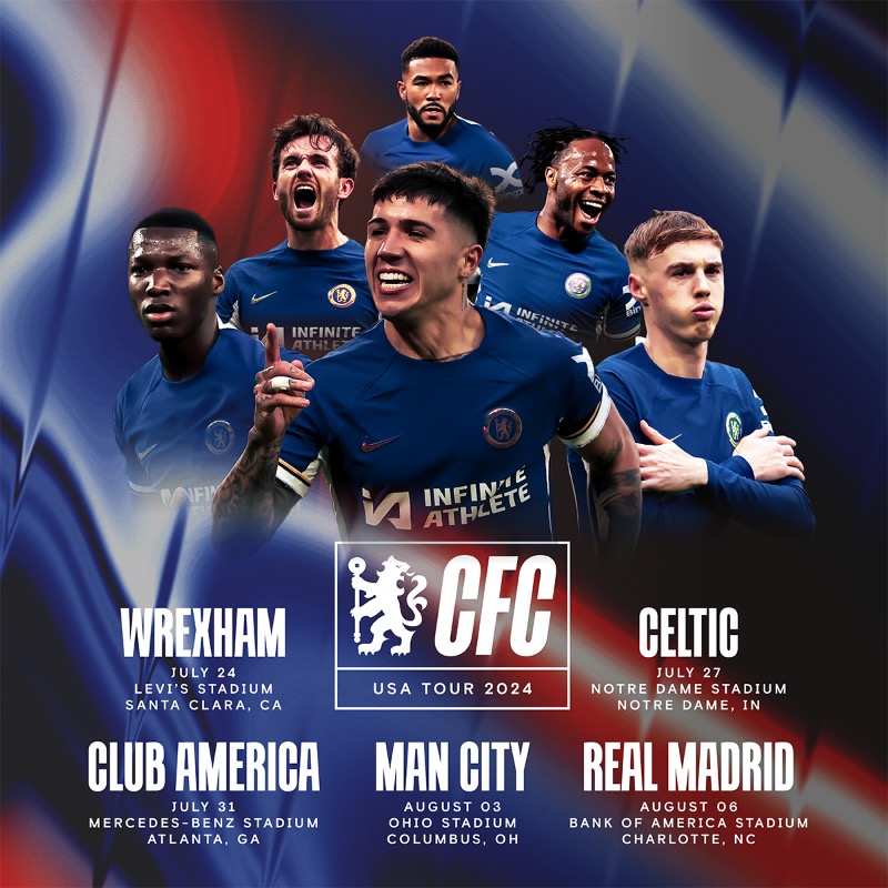 ChelseaFC's tweet photo. Pre-season tour in the USA. 🇺🇸

All tickets on sale now! 🎫
 
#BluesInTheUSA