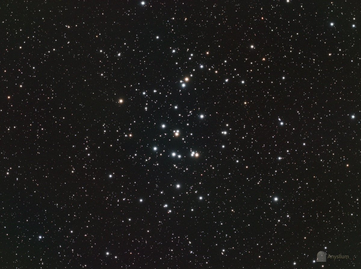 Second color processing! The Beehive Cluster, a ~1000 stars open cluster. It's a naked eye object I remember to watch with binoculars & small telescope when I was a child. Few years later… I did this image with @jaume_zapata from the 'Anysllum' observatory with our second setup.