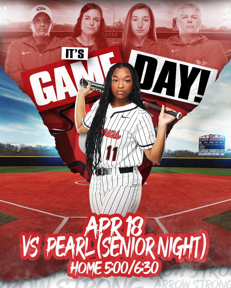 LadyArrowSB's tweet photo. IT'S GAMEDAY! Come out and pack the hill as we Celebrate our Senior night and last regular season game of the year. The Lady Arrows will face off against the Pearl Pirates JV 5:00/Varsity 6:30.Come out, be loud, and cheer on your arrows! #arrowstrong #protectthespear #arrownation https://t.co/gEsjE0uDdu