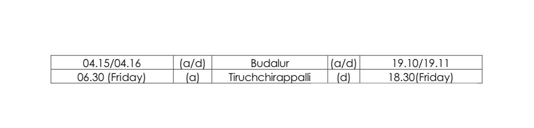 MEMU Special Trains in #Chennai Egmore – #Tiruchchirappalli – #Tambaram Sector The following MEMU Special trains will be operated to clear extra rush during the Tamil Nadu Elections as detailed below Passengers kindly take note and plan your #travel