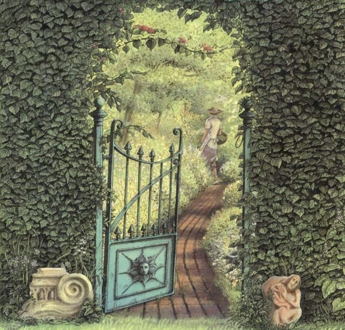 Illustration by Angela Barrett for Through the Garden Gate