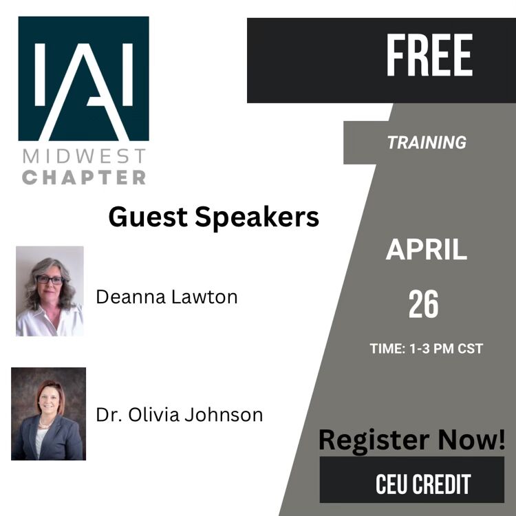#IAI Midwest Chapter virtual meeting is April 26th at 1pm. #CFI #InvestigativeInterviewing Register here: us02web.zoom.us/meeting/regist…