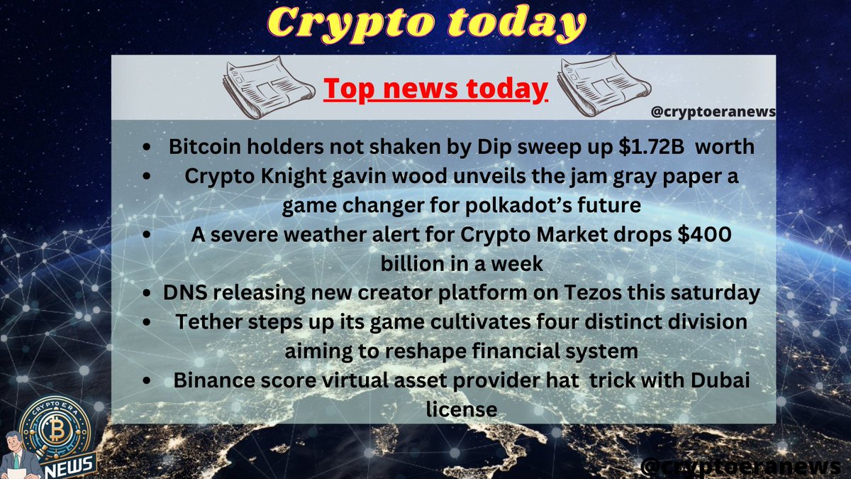 #Crypto today

Main news of crypto