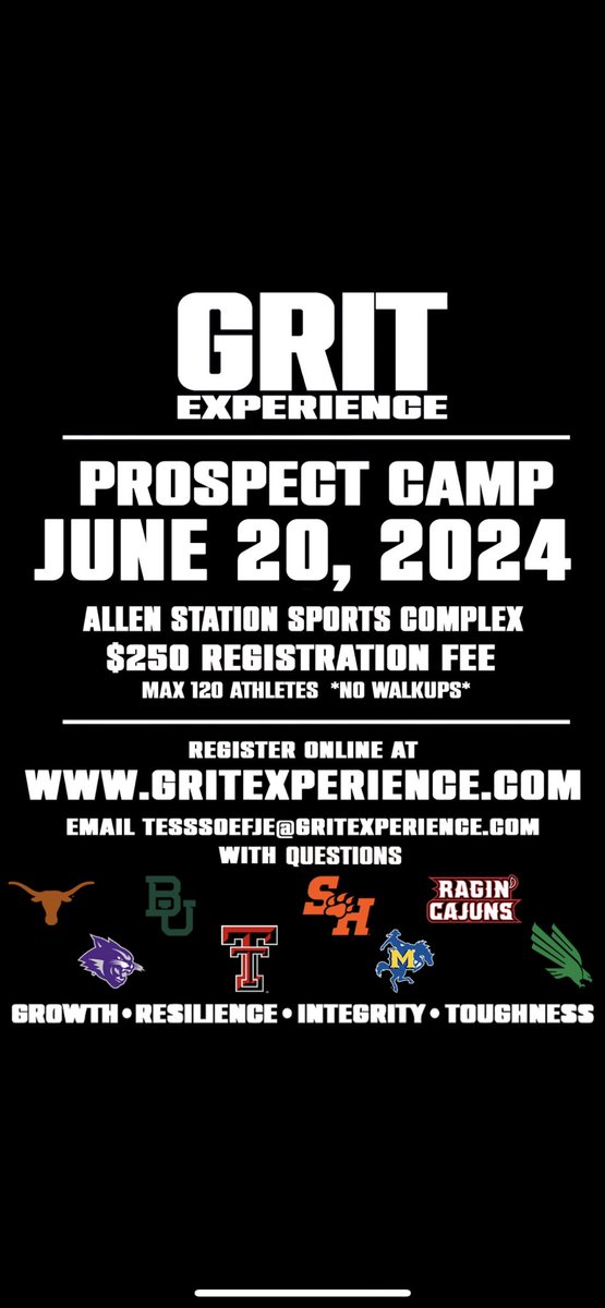 Just over 60 days away until camp!!! Register today before spots fill! #GrotExperience